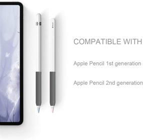 img 3 attached to 🖊️ Apple Pencil Grip Holder, Apple Pen 1st Gen/iPad Pencil 2nd Gen Accessories (Black)