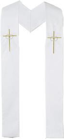 img 2 attached to 👔 Versatile Autom Reversible Baptismal and Wedding Stole: Elegant White, Perfect for All Sizes