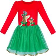 sunny fashion girls christmas dresses and sleeve girls' clothing logo