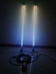 img 3 attached to Пара светодиодных спиральных свечей яркими многоцветными RGB-лампами длиной 3 фута (IP67, водонепроницаемые), с беспроводным управлением через мобильное приложение Bluetooth для ATV, UTV и грузовиков Jeep Polaris RZR Off-Road.