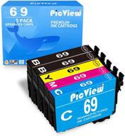 🖨️ picview 5 pack 69 remanufactured ink cartridges: replacement for epson 69 t069 in stylus & workforce printers logo