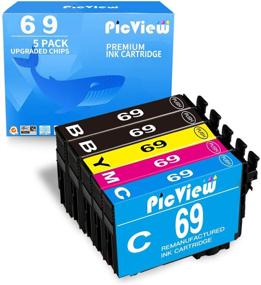 img 4 attached to 🖨️ PicView 5 Pack 69 Remanufactured Ink Cartridges: Replacement for Epson 69 T069 in Stylus & Workforce Printers