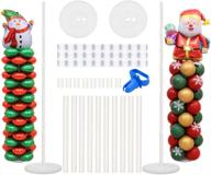 🎈 goetor 2 set balloon column stand kit - 60 inch height base with 10 poles and 30 balloon rings - perfect balloon tower decoration for birthdays, weddings, and christmas логотип