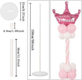 img 3 attached to 🎈 GOETOR 2 Set Balloon Column Stand Kit - 60 Inch Height Base with 10 Poles and 30 Balloon Rings - Perfect Balloon Tower Decoration for Birthdays, Weddings, and Christmas