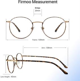img 1 attached to 👓 Protect Your Eyes with Firmoo Blue Light Blocking Glasses, Anti-Eyestrain Computer Eyewear for Women/Men – Round Tortoise Shell Metal Frames (+0.00)