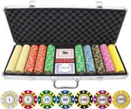 💰 v2 stripe suited clay poker chips set - 500 piece логотип