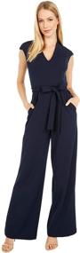 img 1 attached to Stylish and Chic: Discover the Tommy Hilfiger Women's Bow Tie Jumpsuit