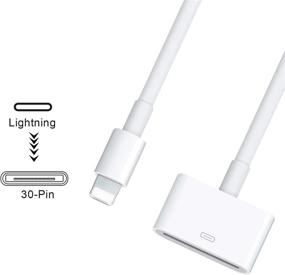 img 3 attached to [Apple MFi сертифицированный] 2-Pack адаптер Lightning к 30-контактному адаптеру для iPhone, адаптер кабеля зарядки и синхронизации 8-Pin к 30-Pin, совместимый с iPhone 12 11 X 8 7 6 5 4/iPad/iPod - без поддержки аудио (белый)