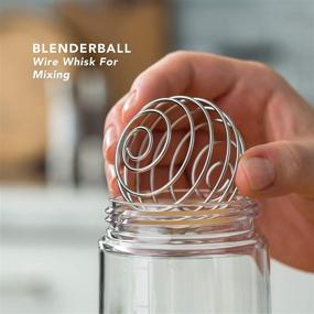 img 2 attached to 🥗 Glass Salad Dressing Shaker with BlenderBall Wire Whisk - Whiskware