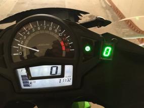 img 3 attached to 🏍️ Идея Водонепроницаемый индикатор передач для мотоцикла Plug & Play LED дисплей для Kawasaki (прямоугольник, зеленый): улучшите свой опыт езды с точным мониторингом передач!