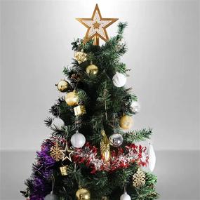 img 2 attached to 🎄 Amidian Christmas Ornaments 100PCS Christmas Balls Ornaments Set - Ideal for Festivals, Parties, Indoor and Outdoor Activities (Gold+White, 100)