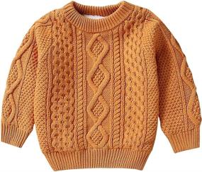 img 4 attached to 👦 Chunky Toddler Boys' Pullover Sweater with Sleeves - Clothing via Sweaters