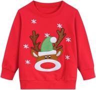 toddler christmas sweatshirt reindeer pullover logo