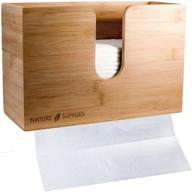 🧻 bamboo paper towel dispenser: wall mount & countertop for bathroom and kitchen - multifold towel holder logo