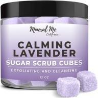 🌿 organic lavender sugar scrub cubes for body exfoliation - 12oz with mango butter, shea butter - ultra hydrating & moisturizing, all-natural - ideal for hands, arms, legs, elbow & foot logo