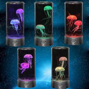 img 3 attached to 🌊 Lightahead Large LED Fantasy Jellyfish Lamp: Vibrant 5 Color Changing Effects, Ultimate Sensory Synthetic Jelly Fish Tank Aquarium Mood Lamp. Ideal Gift!