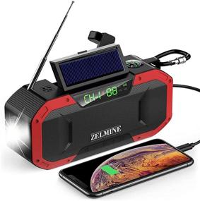 img 4 attached to 🌦️ Upgraded Emergency Weather Radio with Bluetooth, Portable AM FM Radio, 5000mAh Hand Crank NOAA Weather Radios, Premium IPX5 Waterproof Solar Radio with Phone Charger, SOS, Compass, Flashlights