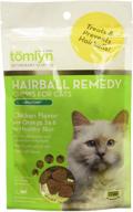 🐱 tomlyn laxatone soft chews hairball formula cat treat: 60 count, 3.17oz - effective relief for hairballs логотип