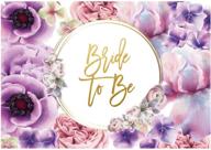 🌸 vibrantly floral funnytree bridal shower party backdrop: perfect for photography, bachelorette, and bride to be portraits! rose dessert decorations, pink & purple theme, includes photo props - studio quality 7x5ft banner. logo