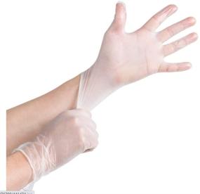 img 3 attached to 🧤 100 Pcs Noble Products Disposable Vinyl Gloves - Latex Free, Powder Free Clear Gloves for Cleaning, Cooking, Beauty, Dishwashing - Medium Size