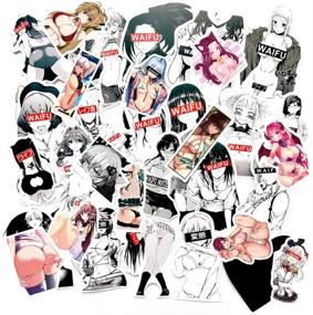 img 3 attached to Anime Stickers Pack - 130 Sexy Waifu, Hentai, and Anime Decals for Adults - Perfect for Cars, Water Bottles, Skateboards, Laptops, and more!