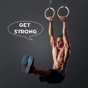 img 2 attached to 🏋️ 10PCS Gymnastic Rings with Adjustable 15ft Straps: Durable, Non-Slip Exercise Olympic Rings for Strength Training, Pull-Ups, and Dips