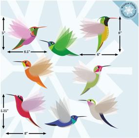 img 2 attached to 8 Large Hummingbird Window Clings | Glass Window and Door Decals - Prevent Bird Strikes | Anti-Collision Stickers | Decorative Sliding Glass Door Bird Decals