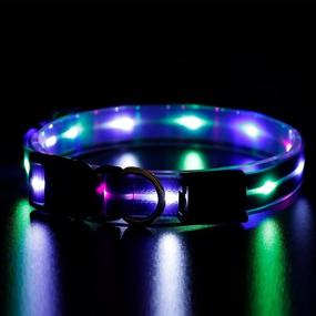 img 4 attached to 🐶 NPET Dog Collar: Rechargeable LED Collar with 3 Glowing Light Modes for Large, Medium & Small Dogs