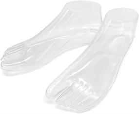 img 1 attached to Transparent Plastic Foot Model Tools: Perfect Ankle-High Shoes Display Supports - 1 Pair