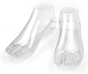 img 2 attached to Transparent Plastic Foot Model Tools: Perfect Ankle-High Shoes Display Supports - 1 Pair