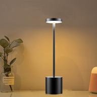 shangcai led cordless table lamp with usb rechargeable 6000mah battery - energy saving desk lamp with 2 levels of brightness - modern night light made of metal aluminum for hotel, restaurant, bedroom, bedside and study - black логотип