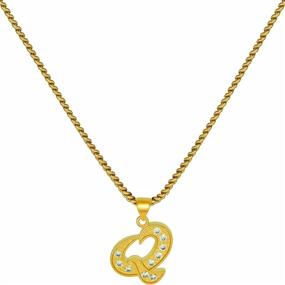 img 4 attached to 💎 Dazzling 24k Gold-Plated Initial Necklace: Exquisite LIFETIME JEWELRY with Cubic Zirconia for a Stylish Touch