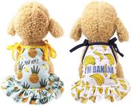 🍍 zocone 2-pack pineapple banana pet clothes: summer dress for small-medium cats and dogs with fruit pattern - adjustable pet apparel for kittens and doggies логотип