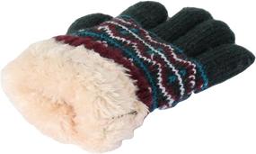 img 1 attached to Stay Warm in Style: Gilbin Toddler Kids 🧤 Fuzzy Interior Gloves 6 Pack for Boys' Cold Weather Accessories