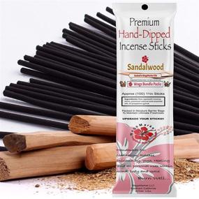 img 2 attached to 🌿 WagsMarket Premium Hand Dipped Incense Sticks: Explore Your Desired Scent - 100-11in Sticks (Sandalwood)