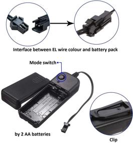 img 2 attached to 🔌 M.best 15FT Neon Light El Wire White Battery Powered: Illuminate Your Space with Vibrant Glow!