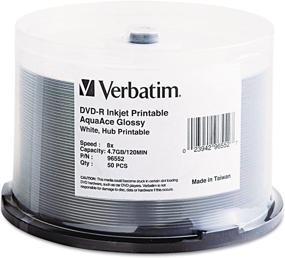 img 1 attached to 💿 Premium Performance: Verbatim Inkjet Printable DVD-R Discs (VER96552)