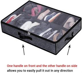 img 1 attached to 👠 Maximize Closet Space with Under Bed Shoe Storage: 12 Pair Organizer Solution in Black – Ideal for Sneakers, High Heels & Flip Flops!