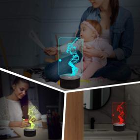 img 3 attached to ⚾️ Lampeez Baseball Night Light, 3D Lamp with Smart Touch Control and 7 Color Changes - Perfect Sports Gift Idea for Baseball Fans, Boys, and Girls