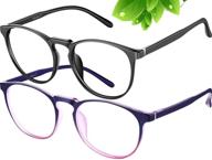 ✨ feiyold blue light blocking glasses: retro round, ultimate eyestrain relief for women and men - 2pack logo