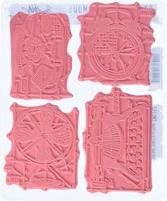 img 1 attached to 🗞️ Stampers Anonymous Tim Holtz Cling Rubber Stamp Set - Vintage Things Blueprint, 7x8.5-Inch