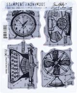 🗞️ stampers anonymous tim holtz cling rubber stamp set - vintage things blueprint, 7x8.5-inch logo