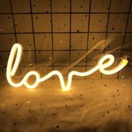 💡 vibrant xiyunte neon sign love light for wall decor: battery or usb powered led white neon signs for bedroom, kids room, living room, bar, party, christmas логотип