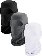 🌞 summer balaclava sun protection face mask with breathable long neck cover for men - 3 pack logo