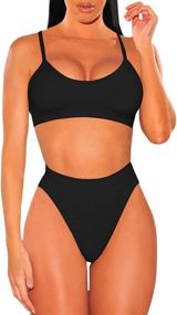 img 2 attached to Selowin Womens Waisted Cheeky Swimsuit Women's Clothing for Swimsuits & Cover Ups
