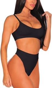 img 1 attached to Selowin Womens Waisted Cheeky Swimsuit Women's Clothing for Swimsuits & Cover Ups