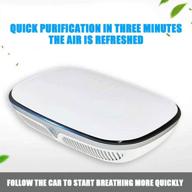 🚗 kfisi car air purifier: powerful negative ion air cleaner with true hepa filter - high efficiency twin turbo-fan captures pm2.5, smoke, odor, dust - noise-free for car and home logo