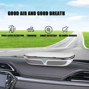 img 3 attached to 🚗 KFISI Car Air Purifier: Powerful Negative Ion Air Cleaner with True HEPA Filter - High Efficiency Twin Turbo-fan Captures PM2.5, Smoke, Odor, Dust - Noise-Free for Car and Home