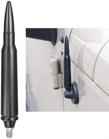 img 4 attached to 🚗 Bingfu Aluminum Vehicle Bullet Antenna Mast for Jeep Wrangler JK JL & Gladiator JT | Replacement Car Antenna for Off-Road SUVs and Trucks (2007-2020)