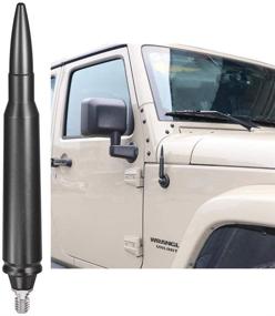 img 3 attached to 🚗 Bingfu Aluminum Vehicle Bullet Antenna Mast for Jeep Wrangler JK JL & Gladiator JT | Replacement Car Antenna for Off-Road SUVs and Trucks (2007-2020)